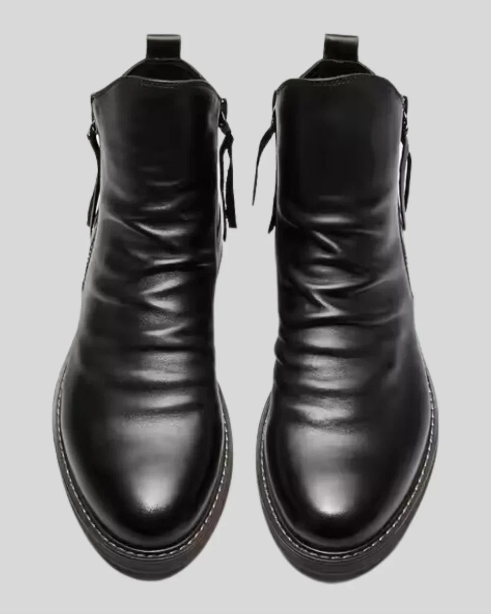 Lars - Bottines en cuir avec fermeture éclair latérale