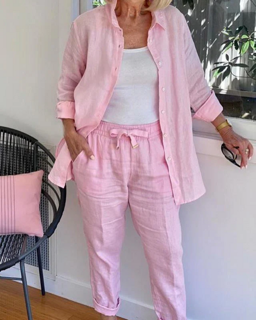 Aina - Conjunto de camisa y pantalón