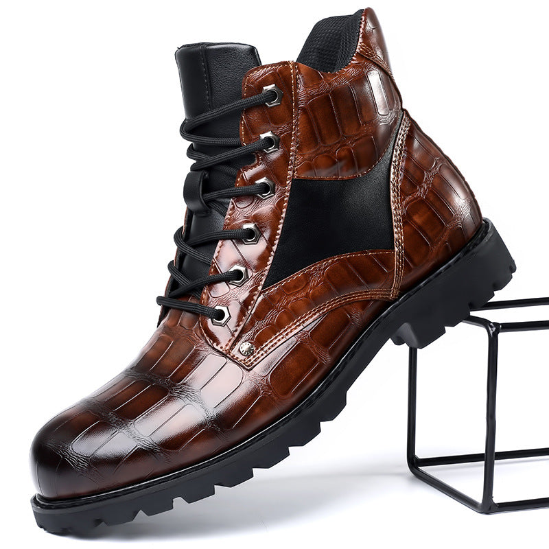 Quentin | Leren Croco Boots