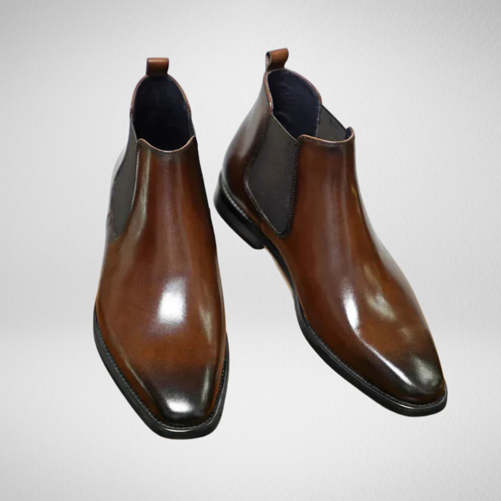 Andre | Verfijnde Leren Chelsea Boots